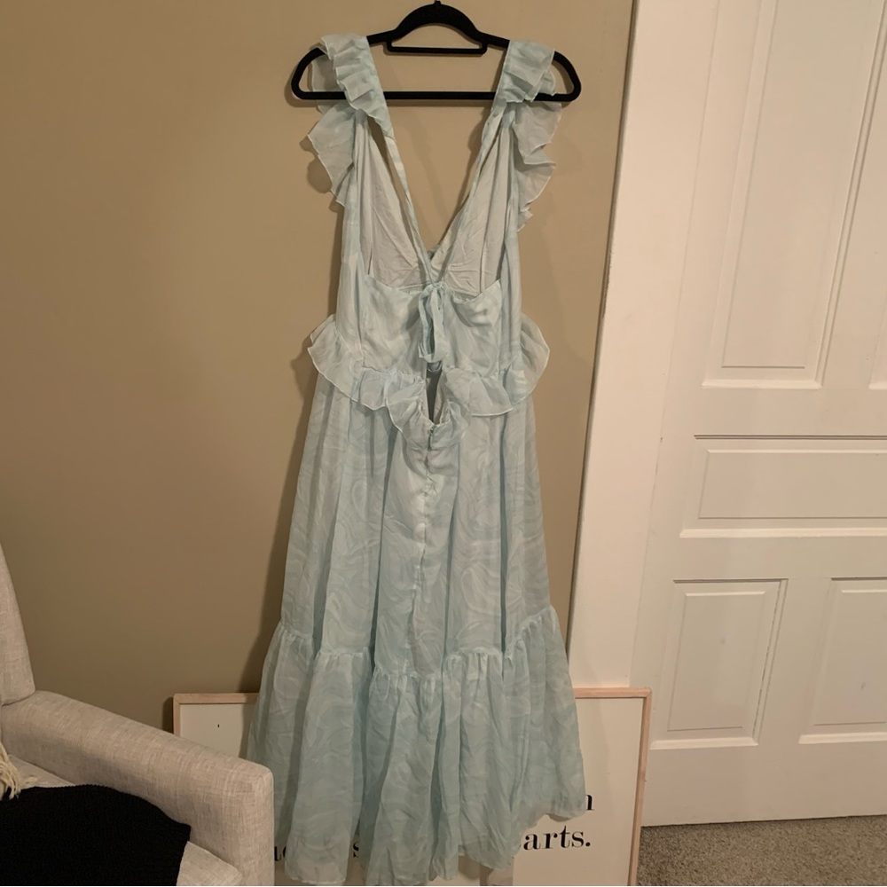 Abercrombie & Fitch Drama Ruffle Maxi Dress NWT Size XL Petite - Picture 6 of 12